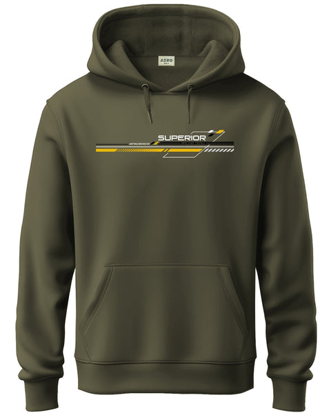 ADRO Men's Racing Graphic Printed Hoodie | 320 GSM 85% Cotton 15% Polyester Fleece | Regular Fit Hoodie | Winter Casual Streetwear