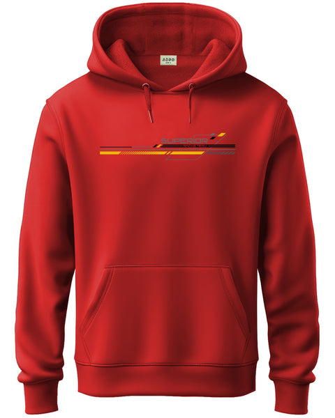 ADRO Men's Racing Graphic Printed Hoodie | 320 GSM 85% Cotton 15% Polyester Fleece | Regular Fit Hoodie | Winter Casual Streetwear