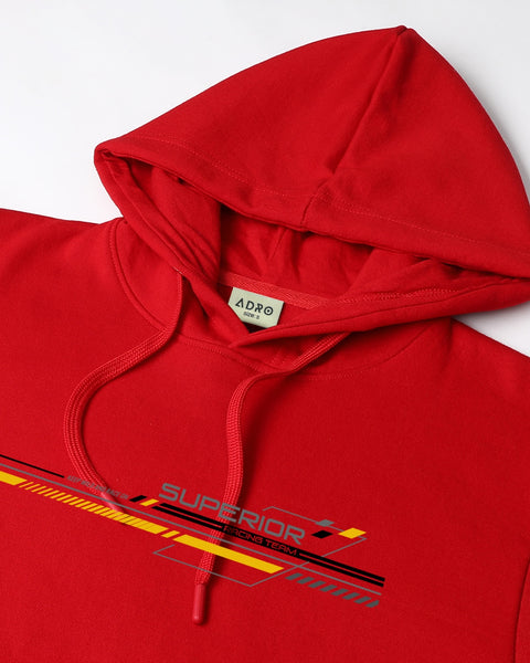 ADRO Men's Racing Graphic Printed Hoodie | 320 GSM 85% Cotton 15% Polyester Fleece | Regular Fit Hoodie | Winter Casual Streetwear