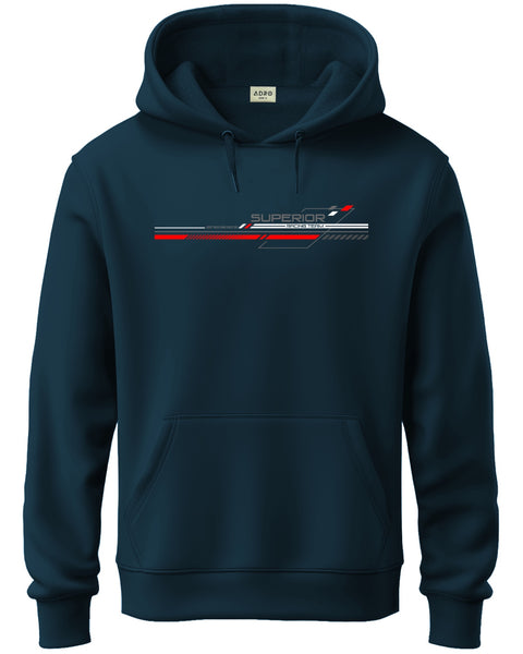 ADRO Men's Racing Graphic Printed Hoodie | 320 GSM 85% Cotton 15% Polyester Fleece | Regular Fit Hoodie | Winter Casual Streetwear