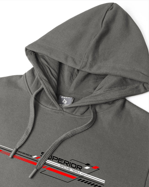 ADRO Men's Racing Graphic Printed Hoodie | 320 GSM 85% Cotton 15% Polyester Fleece | Regular Fit Hoodie | Winter Casual Streetwear