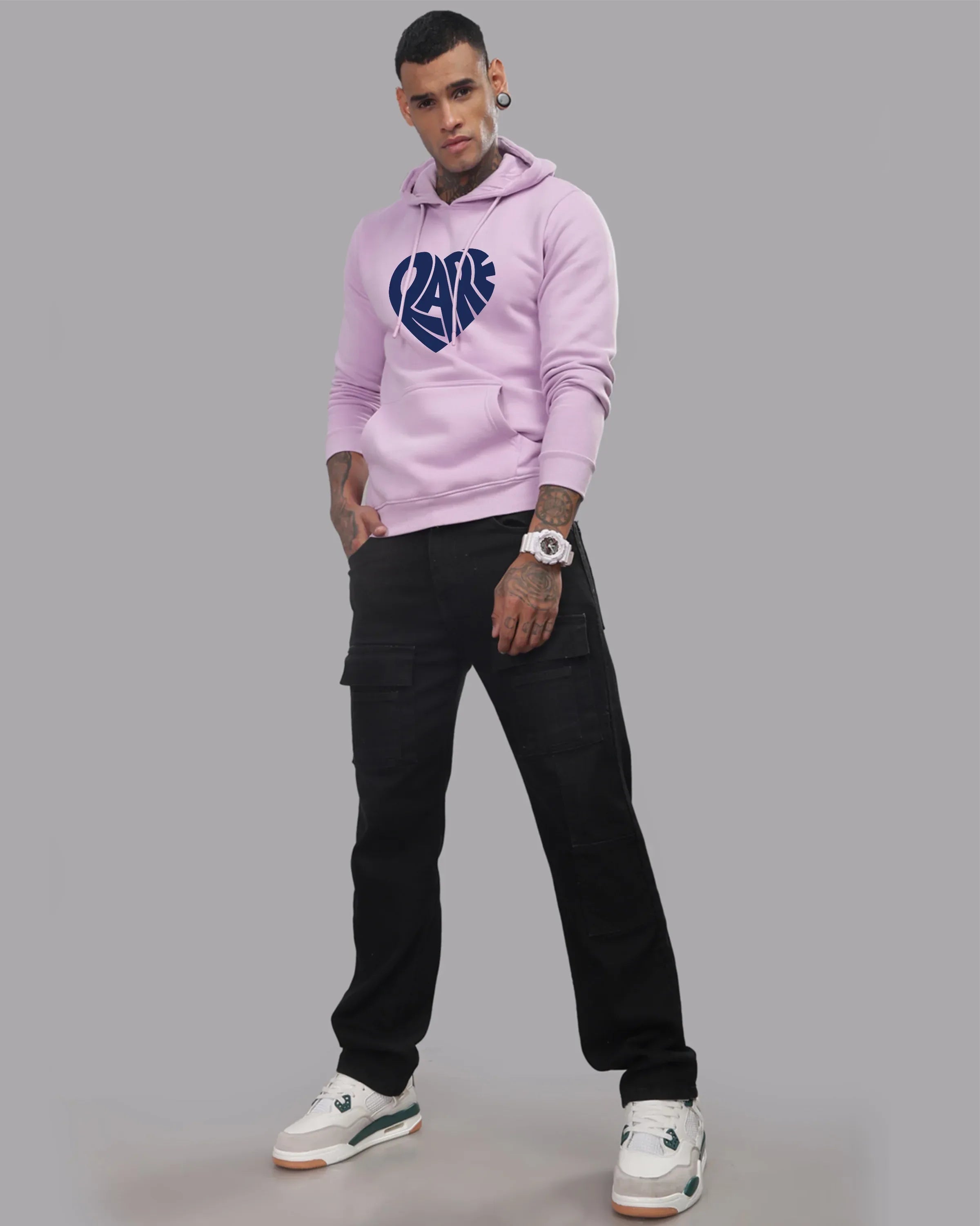 Adro Men’s Graphic Hoodie | Skin Friendly Print | Cozy Fleece Fabric