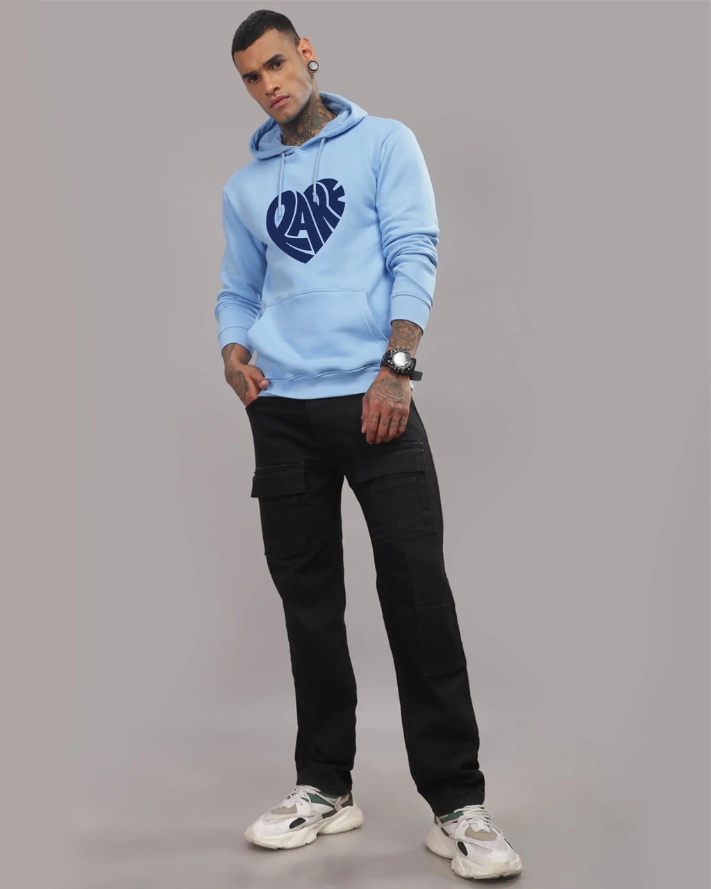 Adro Men’s Graphic Hoodie | Skin Friendly Print | Cozy Fleece Fabric