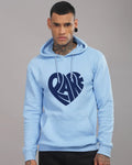 Adro Men’s Graphic Hoodie | Skin Friendly Print | Cozy Fleece Fabric Sky Blue