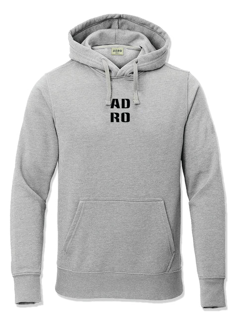 ADRO Men's ADRO Minimal Typography Hoodie | 320 GSM 85% Cotton 15% Polyester Fleece | Regular Fit Hoodie | Winter Casual Streetwear