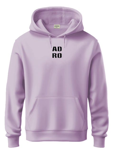 ADRO Men's ADRO Minimal Typography Hoodie | 320 GSM 85% Cotton 15% Polyester Fleece | Regular Fit Hoodie | Winter Casual Streetwear