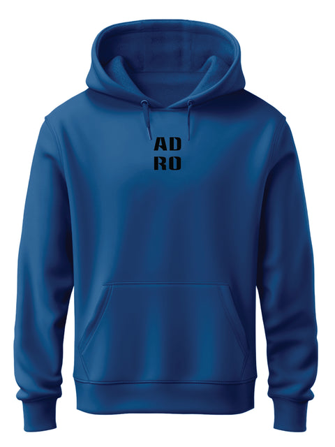 ADRO Men's ADRO Minimal Typography Hoodie | 320 GSM 85% Cotton 15% Polyester Fleece | Regular Fit Hoodie | Winter Casual Streetwear