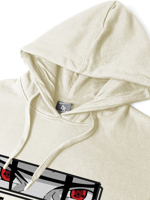 ADRO Men’s  Itachi Uchiha Hoodie | 320 GSM Heavyweight Cotton Poly Fleece Printed Hoodies | Anime-Inspired Naruto Sharingan Eyes Graphic Sweatshirt for Winter & Streetwear