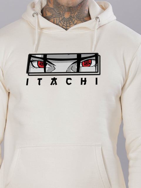 ADRO Men’s  Itachi Uchiha Hoodie | 320 GSM Heavyweight Cotton Poly Fleece Printed Hoodies | Anime-Inspired Naruto Sharingan Eyes Graphic Sweatshirt for Winter & Streetwear