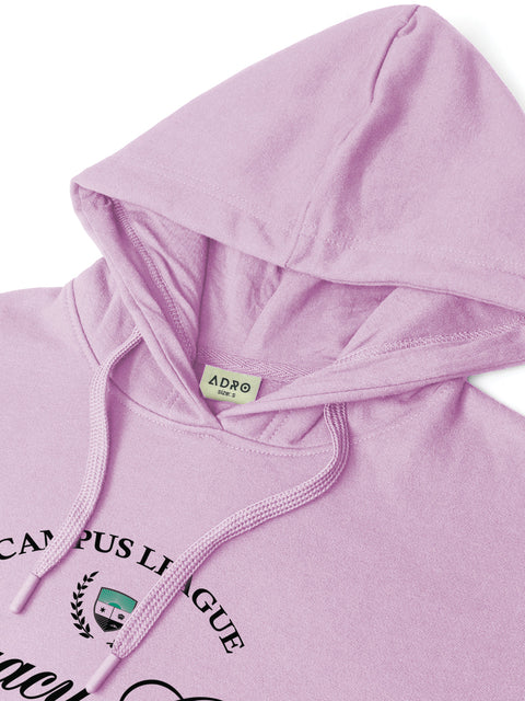Adro Campus League Legacy Crew Hoodie for Men | 320 GSM Cotton-Poly Fleece | Soft Feel, Skin-Friendly Printed Graphic, Warm Casual Sweatshirt with Kangaroo Pocket & Drawstring Hood