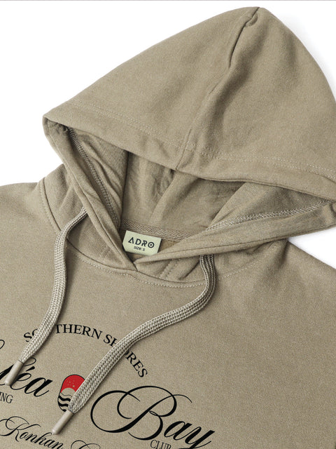 Adro Southern Shores Solea Bay Hoodie for Men | 320 GSM Cotton-Poly Fleece | Soft Feel, Skin-Friendly Printed Graphic, Warm Casual Sweatshirt with Kangaroo Pocket & Drawstring Hood –