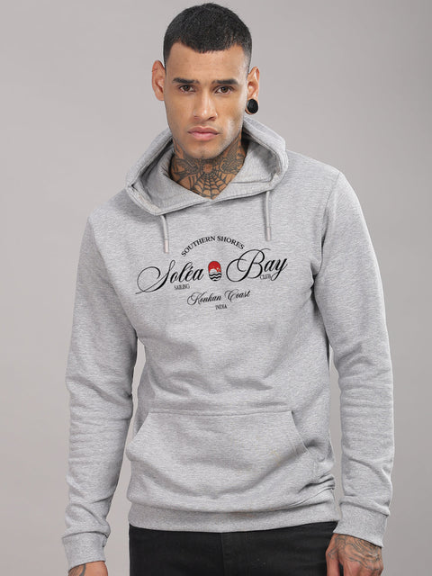 Adro Southern Shores Solea Bay Hoodie for Men | 320 GSM Cotton-Poly Fleece | Soft Feel, Skin-Friendly Printed Graphic, Warm Casual Sweatshirt with Kangaroo Pocket & Drawstring Hood –