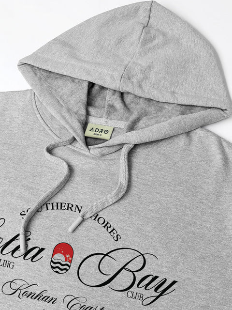 Adro Southern Shores Solea Bay Hoodie for Men | 320 GSM Cotton-Poly Fleece | Soft Feel, Skin-Friendly Printed Graphic, Warm Casual Sweatshirt with Kangaroo Pocket & Drawstring Hood –