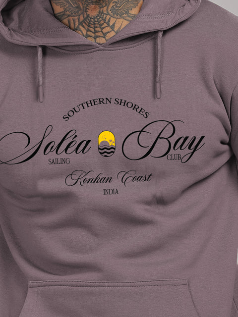 Adro Southern Shores Solea Bay Hoodie for Men | 320 GSM Cotton-Poly Fleece | Soft Feel, Skin-Friendly Printed Graphic, Warm Casual Sweatshirt with Kangaroo Pocket & Drawstring Hood –