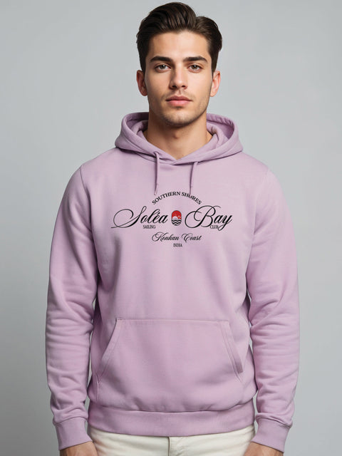 Adro Southern Shores Solea Bay Hoodie for Men | 320 GSM Cotton-Poly Fleece | Soft Feel, Skin-Friendly Printed Graphic, Warm Casual Sweatshirt with Kangaroo Pocket & Drawstring Hood –