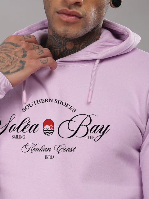 Adro Southern Shores Solea Bay Hoodie for Men | 320 GSM Cotton-Poly Fleece | Soft Feel, Skin-Friendly Printed Graphic, Warm Casual Sweatshirt with Kangaroo Pocket & Drawstring Hood –
