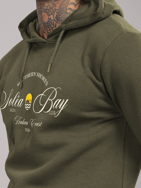 Adro Southern Shores Solea Bay Hoodie for Men | 320 GSM Cotton-Poly Fleece | Soft Feel, Skin-Friendly Printed Graphic, Warm Casual Sweatshirt with Kangaroo Pocket & Drawstring Hood –