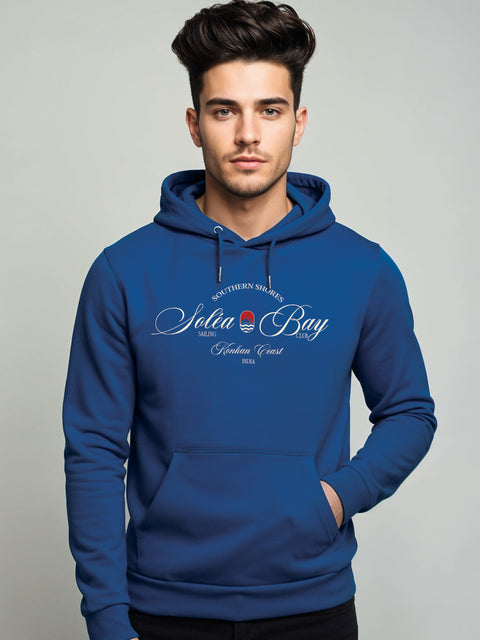 Adro Southern Shores Solea Bay Hoodie for Men | 320 GSM Cotton-Poly Fleece | Soft Feel, Skin-Friendly Printed Graphic, Warm Casual Sweatshirt with Kangaroo Pocket & Drawstring Hood –