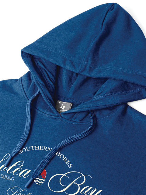 Adro Southern Shores Solea Bay Hoodie for Men | 320 GSM Cotton-Poly Fleece | Soft Feel, Skin-Friendly Printed Graphic, Warm Casual Sweatshirt with Kangaroo Pocket & Drawstring Hood –