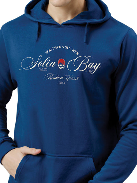 Adro Southern Shores Solea Bay Hoodie for Men | 320 GSM Cotton-Poly Fleece | Soft Feel, Skin-Friendly Printed Graphic, Warm Casual Sweatshirt with Kangaroo Pocket & Drawstring Hood –