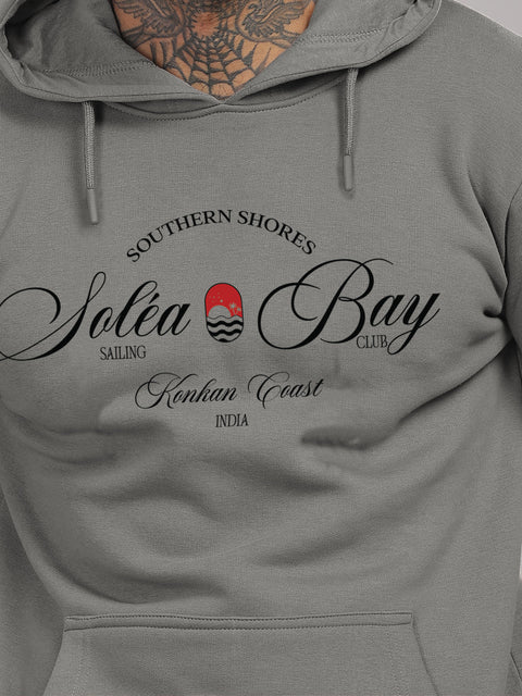 Adro Southern Shores Solea Bay Hoodie for Men | 320 GSM Cotton-Poly Fleece | Soft Feel, Skin-Friendly Printed Graphic, Warm Casual Sweatshirt with Kangaroo Pocket & Drawstring Hood –