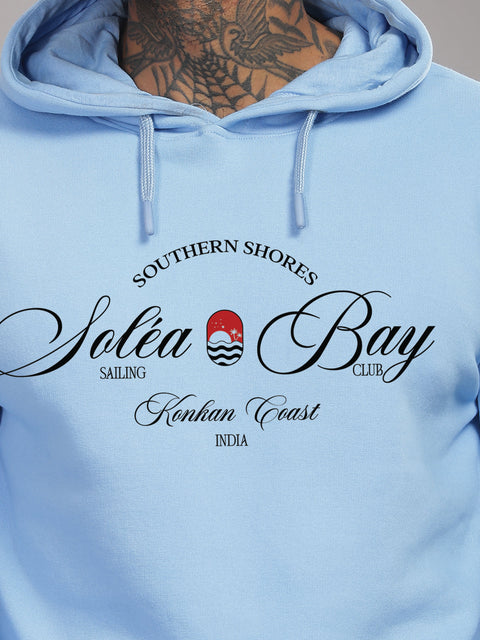Adro Southern Shores Solea Bay Hoodie for Men | 320 GSM Cotton-Poly Fleece | Soft Feel, Skin-Friendly Printed Graphic, Warm Casual Sweatshirt with Kangaroo Pocket & Drawstring Hood –