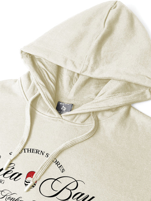 Adro Southern Shores Solea Bay Hoodie for Men | 320 GSM Cotton-Poly Fleece | Soft Feel, Skin-Friendly Printed Graphic, Warm Casual Sweatshirt with Kangaroo Pocket & Drawstring Hood –