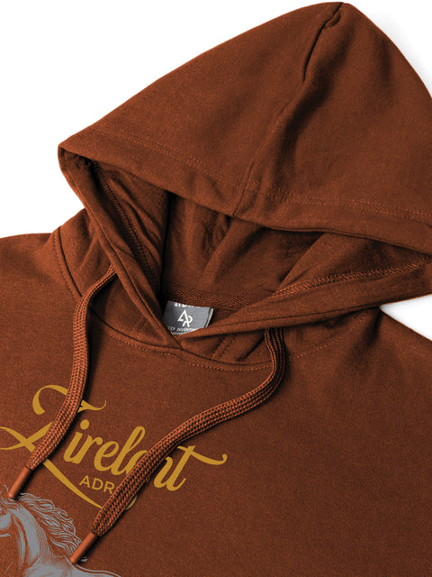 Adro Zirelent Wildwood Valley Hoodie for Men | 320 GSM Cotton-Poly Fleece | Soft Feel, Skin-Friendly Printed Graphic, Warm Casual Sweatshirt with Kangaroo Pocket & Drawstring Hood –