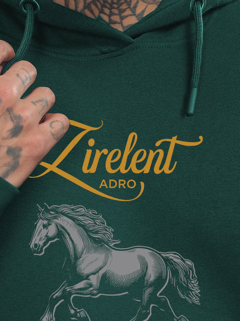Adro Zirelent Wildwood Valley Hoodie for Men | 320 GSM Cotton-Poly Fleece | Soft Feel, Skin-Friendly Printed Graphic, Warm Casual Sweatshirt with Kangaroo Pocket & Drawstring Hood –