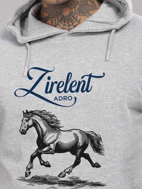 Adro Zirelent Wildwood Valley Hoodie for Men | 320 GSM Cotton-Poly Fleece | Soft Feel, Skin-Friendly Printed Graphic, Warm Casual Sweatshirt with Kangaroo Pocket & Drawstring Hood –