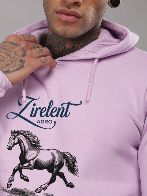 Adro Zirelent Wildwood Valley Hoodie for Men | 320 GSM Cotton-Poly Fleece | Soft Feel, Skin-Friendly Printed Graphic, Warm Casual Sweatshirt with Kangaroo Pocket & Drawstring Hood –
