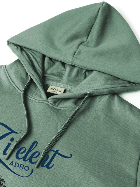 Adro Zirelent Wildwood Valley Hoodie for Men | 320 GSM Cotton-Poly Fleece | Soft Feel, Skin-Friendly Printed Graphic, Warm Casual Sweatshirt with Kangaroo Pocket & Drawstring Hood –