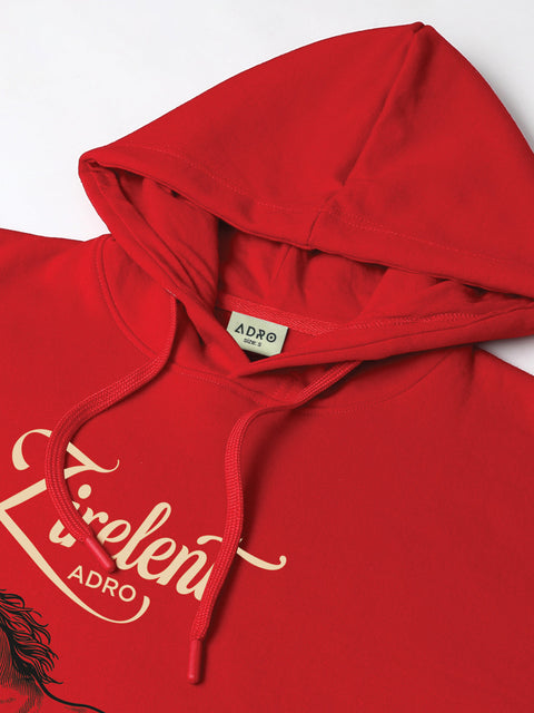 Adro Zirelent Wildwood Valley Hoodie for Men | 320 GSM Cotton-Poly Fleece | Soft Feel, Skin-Friendly Printed Graphic, Warm Casual Sweatshirt with Kangaroo Pocket & Drawstring Hood –