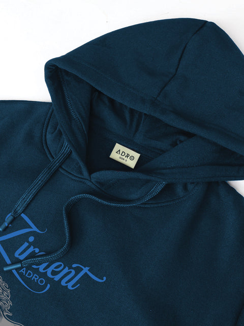 Adro Zirelent Wildwood Valley Hoodie for Men | 320 GSM Cotton-Poly Fleece | Soft Feel, Skin-Friendly Printed Graphic, Warm Casual Sweatshirt with Kangaroo Pocket & Drawstring Hood –