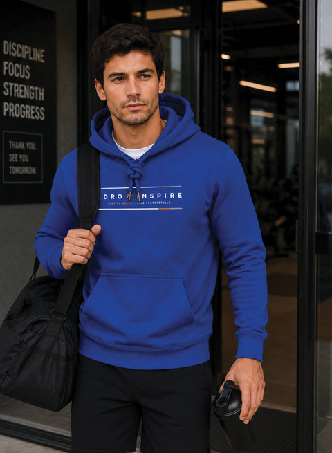 ADRO Men Black Inspire Printed Regular Fit Hoodie