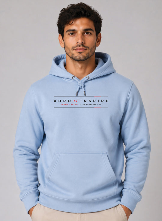 ADRO Men Beige Inspire Printed Regular Fit Hoodie