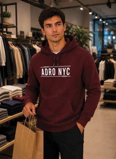 ADRO NYC Printed Pullover Hoodie