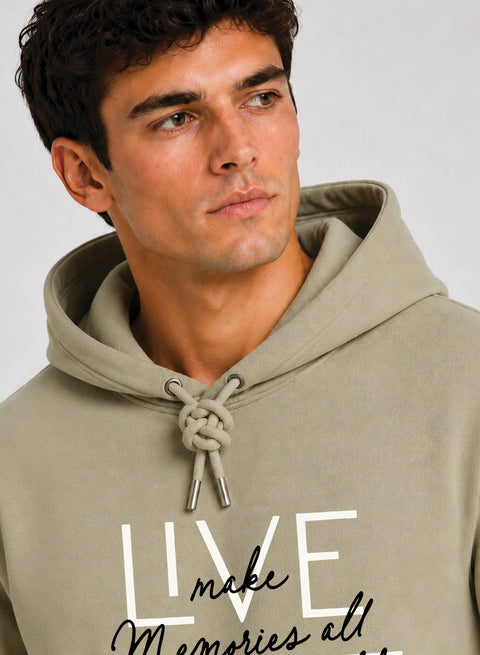 ADRO Live Memories Printed Pullover Hoodie