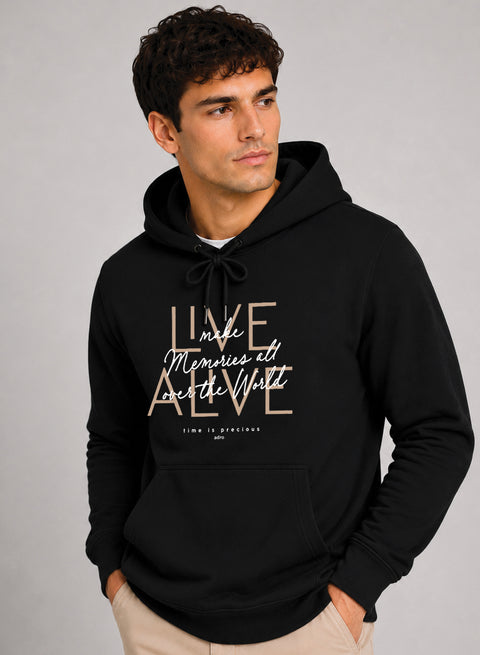 ADRO Live Memories Printed Pullover Hoodie