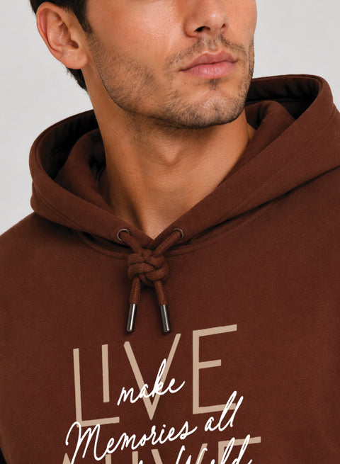 ADRO Live Memories Printed Pullover Hoodie