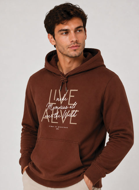 ADRO Live Memories Printed Pullover Hoodie