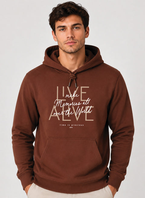 ADRO Live Memories Printed Pullover Hoodie