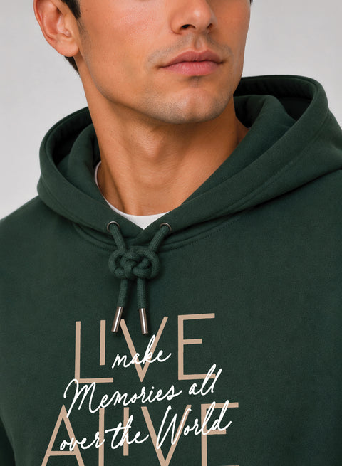 ADRO Live Memories Printed Pullover Hoodie