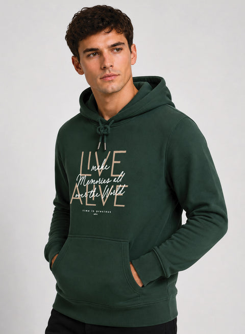ADRO Live Memories Printed Pullover Hoodie