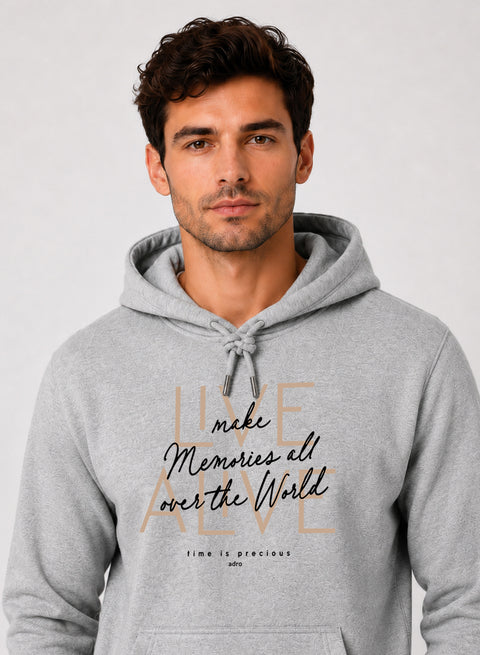 ADRO Live Memories Printed Pullover Hoodie