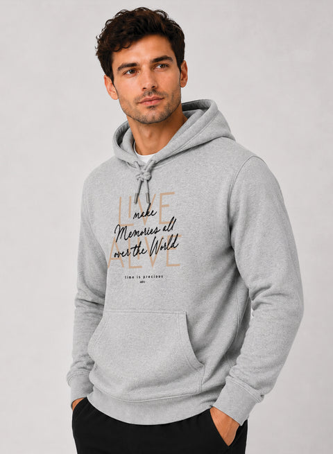 ADRO Live Memories Printed Pullover Hoodie
