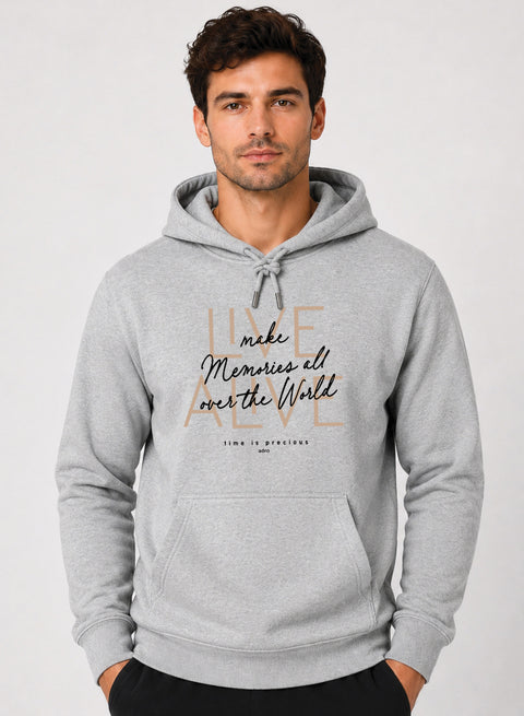 ADRO Live Memories Printed Pullover Hoodie