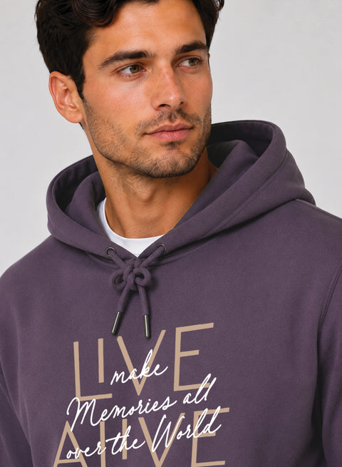 ADRO Live Memories Printed Pullover Hoodie