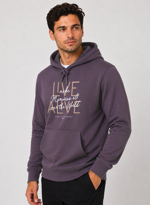ADRO Live Memories Printed Pullover Hoodie