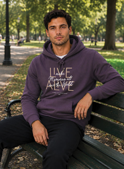 ADRO Live Memories Printed Pullover Hoodie